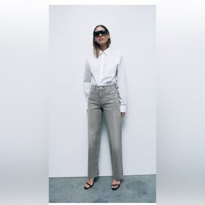 Zara High Rise Gray Women's Jeans